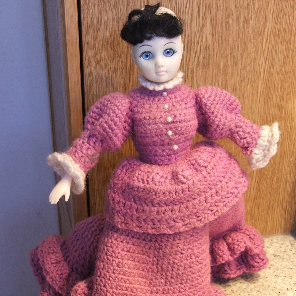 Vintage Doll in Hand Knit Dress (427)